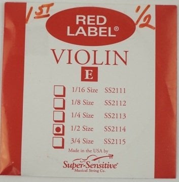 Super Sensitive Red Label E 1/2 Keman Teli