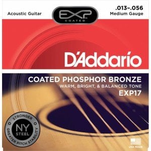 D'Addario EXP17 Coated Phosphor Bronze Akustik Gitar Teli (13-56)