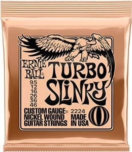 ERNIE BALL P02224 - Turbo Slinky Nickel Wound 9.5-46 Elektro Gitar Teli