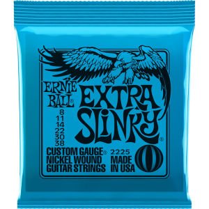 Ernie Ball P02225 Extra Slinky Nickel Wound 008-038 Elektro Gitar Teli