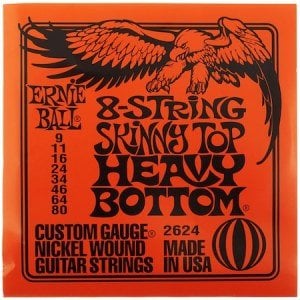 Ernie Ball P02624 Slinky Skinny Top Heavy Bottom 8 Telli 0.09 - 0.80 Elektro Gitar Teli