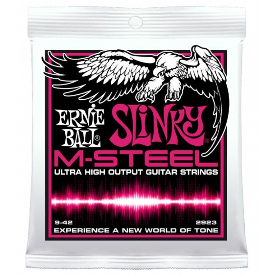 Ernie Ball P02923 M-Steel Super Slinky 0.09 - 0.42 Elektro Gitar Teli