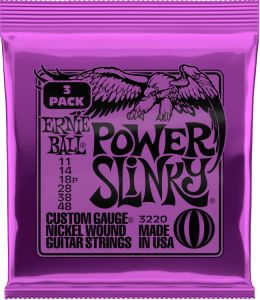 Ernieball P03220 POWER SLINKY Elektro Gitar Tel Seti (3'lü Paket)