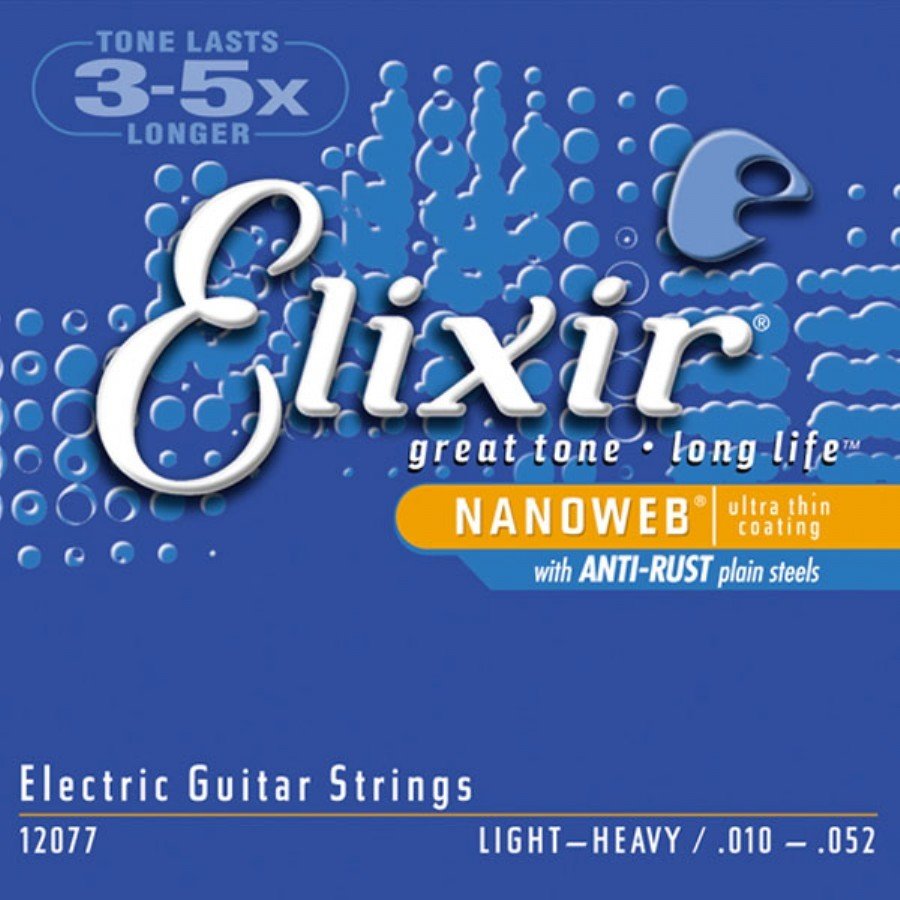 Elixir 12077 Nanoweb Light Heavy Elektro Gitar Teli (10-52)