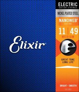 Elixir 12102 Nanoweb Medium Elektro Gitar Teli (11-49)