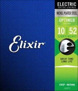 Elixir 19077 Optiweb Light Heavy Elektro Gitar Teli (10-52)