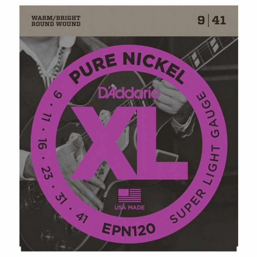 D'Addario EPN120 Pure Nickel, Super Light, 9-41 Takım Tel - Elektro Gitar Teli 009-041