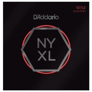 D'Addario NYXL1052 Nickel Wound Electric Guitar Strings, Light Top / Heavy Bottom, 10-52 Takım Tel - Elektro Gitar Teli 010-052