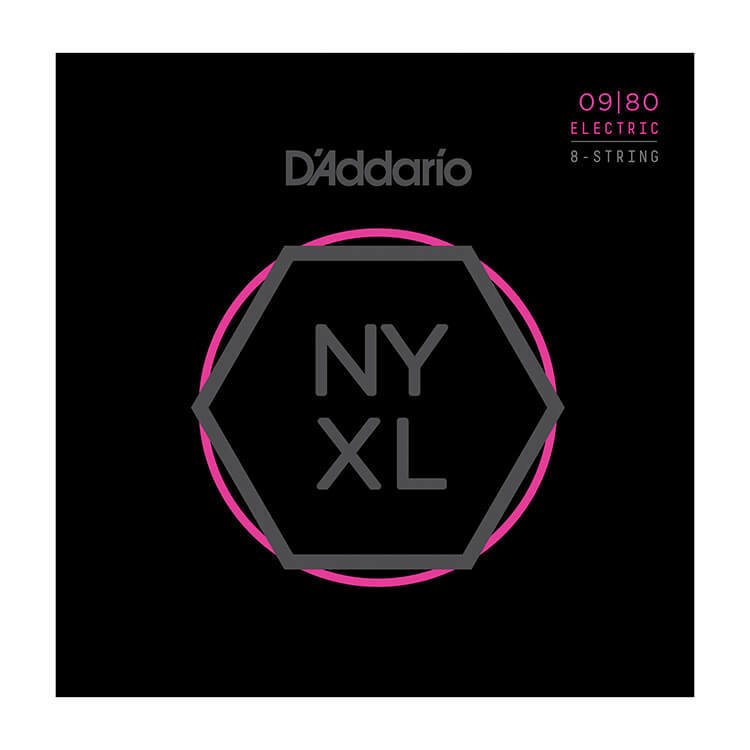 D'Addario NYXL0980 Super Light 8-String Set - 8 Telli Elektro Gitar Teli 09-80