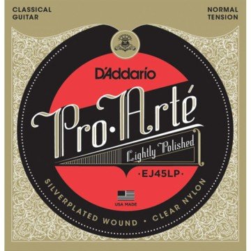 D'Addario EJ45LP Pro-Arté Lightly Polished Composite, Normal Tension Takım Tel - Klasik Gitar Teli (Normal Tension)