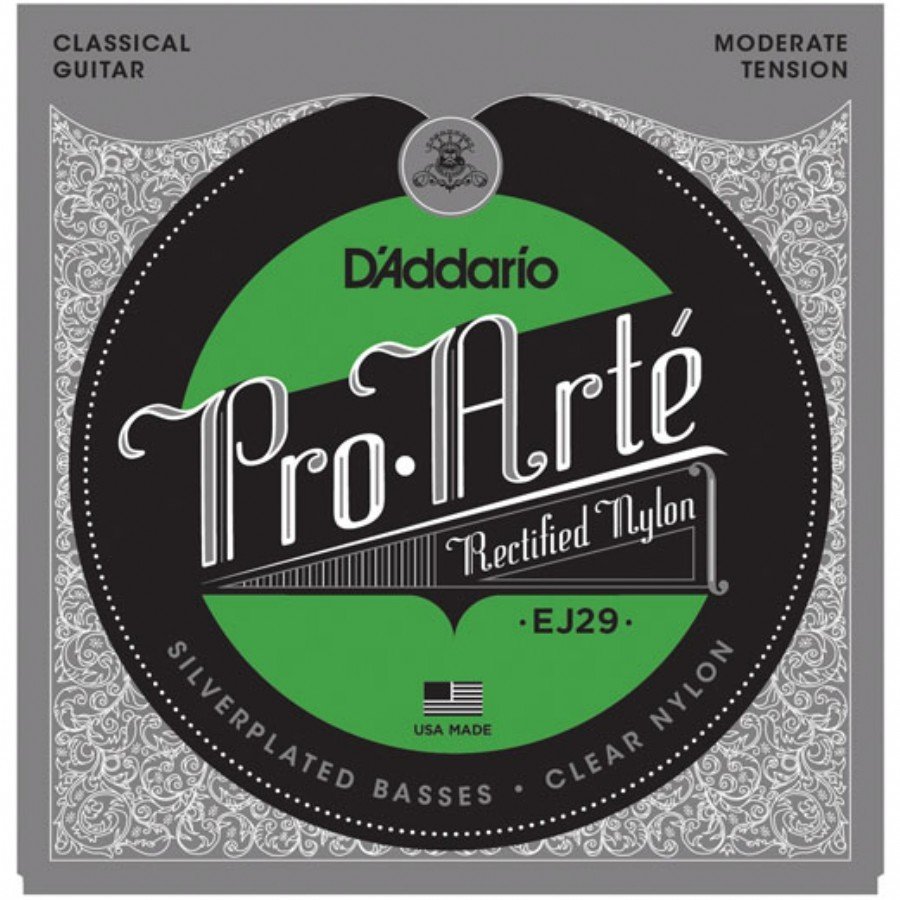 D'Addario EJ29 Pro-Arté Rectified Trebles, Moderate Tension Takım Tel - Klasik Gitar Teli