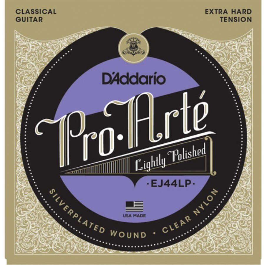 D'Addario EJ44LP Pro-Arté Lightly Polished Composite, Extra-Hard Tension Takım Tel - Klasik gitar teli