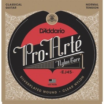 D'Addario EJ45 Pro-Arté Nylon, Normal Tension Takım Tel - Klasik Gitar Teli