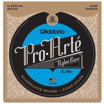 D'Addario EJ46 Pro-Arté Nylon, Hard Tension Takım Tel - Klasik gitar teli