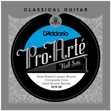 D'Addario SCH-3B Pro-Arte Hard Tension Half Set Üst 3 Tel - Klasik Gitar Teli